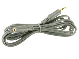 6ft 1/8 (3.5mm) Audio Stereo Cable Male to Female Gray